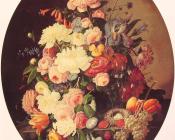 塞维林罗森 - Still Life with Flowers Oval